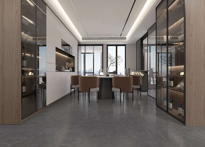 Basconi Home Cateye Dark Grey BHW-0024 Cateye Dark Grey 600x1200x10 grains soft-polished mould