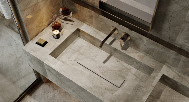 Venezia Stone Мрамор Fior Di Bosco Турецкий Leather 20Mm
