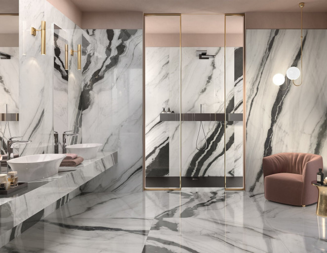 Venezia Stone Мрамор Panda Vein Cut 20Mm