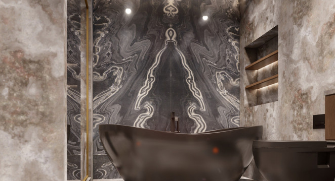 Venezia Stone Мрамор Charming Black 20Mm