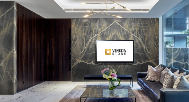 Venezia Stone Мрамор Aurora Blue 20Mm