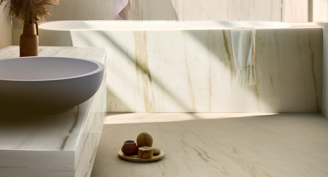 Venezia Stone Мрамор Bianco Venato Gold 20Mm