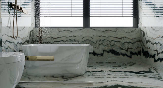 Venezia Stone Мрамор Panda White 20Mm