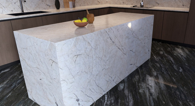 Venezia Stone Кварцит Atlantic White 20Mm