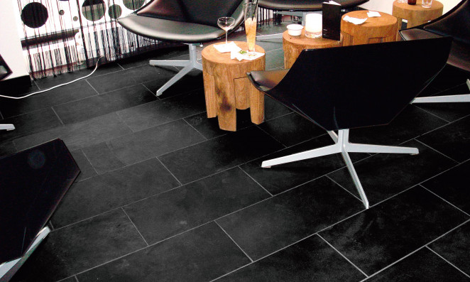 Venezia Stone Сланец Brazil Pure Black Natural Cut 600X300 12Mm