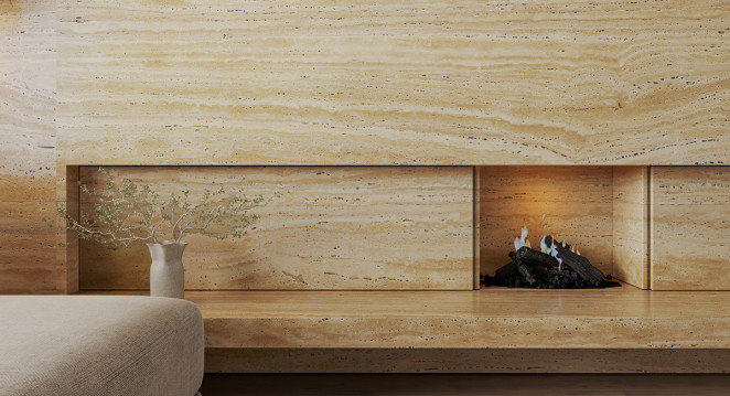 Venezia Stone НЕЗАПОЛНЕННЫЙ Травертин Travertine Striato Незаполненный Honed 20Mm