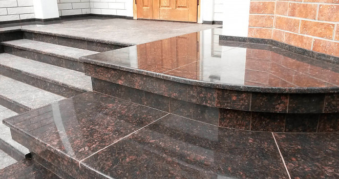 Venezia Stone Гранит Tan Brown Ступени С Технической Фаской 1500X350 30Mm