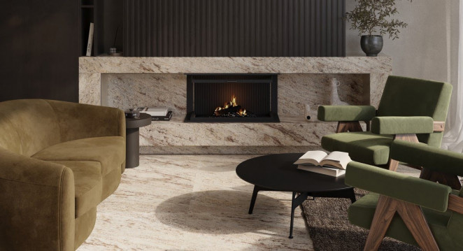 Venezia Stone Гранит Ivory Brown Полоса 30Mm
