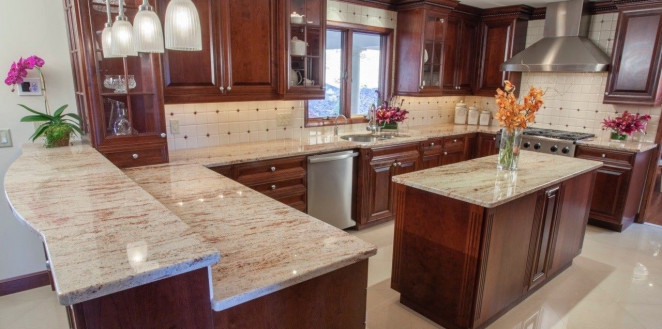 Venezia Stone Гранит Ivory Brown Полоса 30Mm