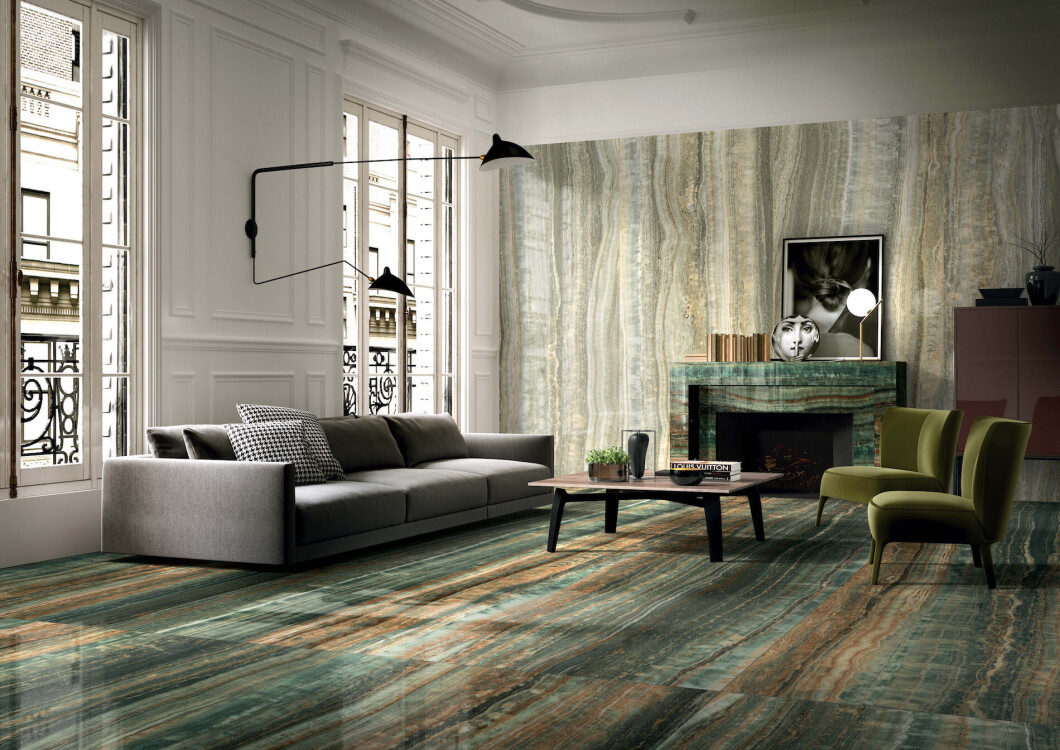 Rex Ceramiche Eccentric luxe Smoky Bl Glo 120x280