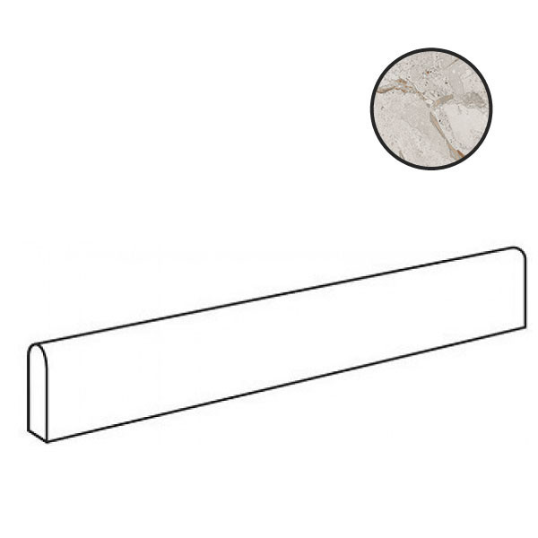 Cerdomus Karnis Silver Battiscopa Levigato 97455, 4,8х120