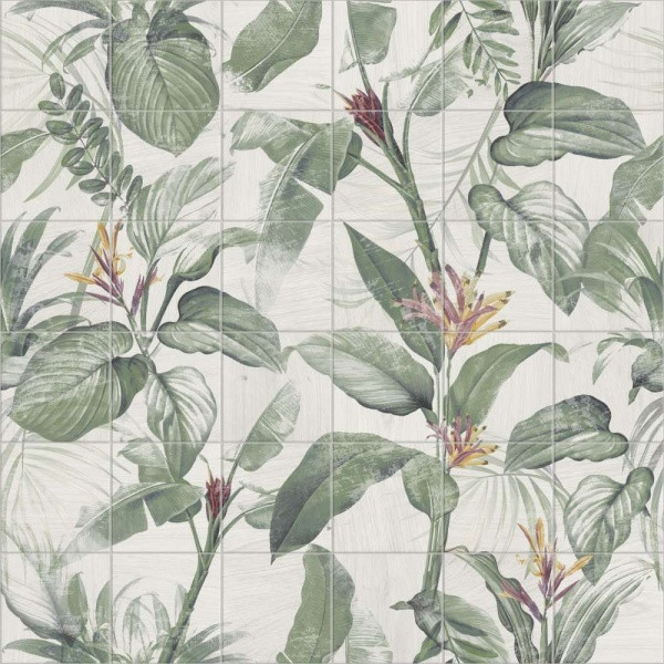 Mainzu Murales Decor Mural Spring Leaves 20x20