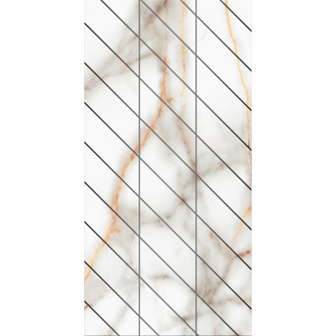 Ametis Supreme Фальшмозаика SM03 Corner 30x60x10 полированная. (левый) белая