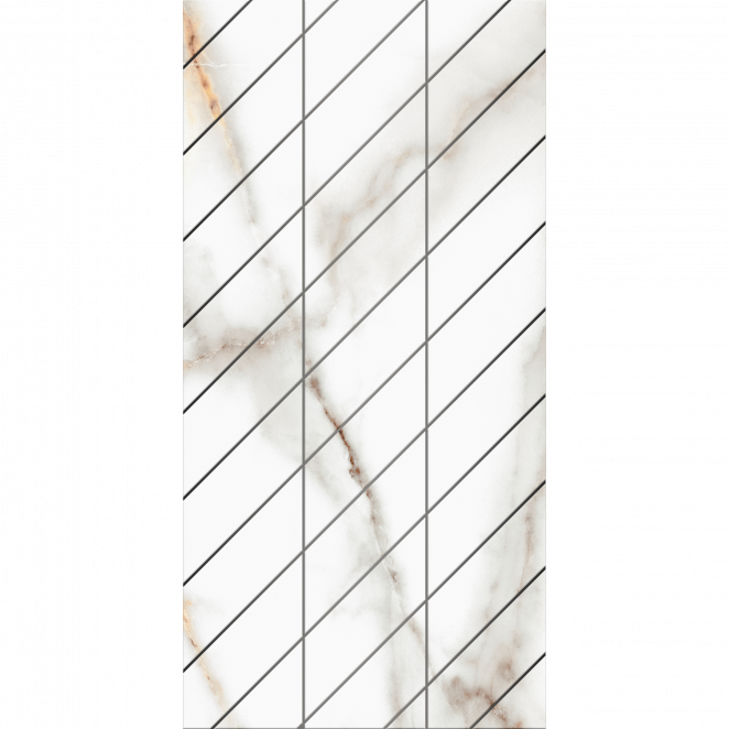 Ametis Supreme Фальшмозаика SM03 Corner 29,8x59,8x10 матовая (правый) белая