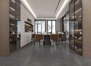 Basconi Home Cateye Dark Grey BHW-0024 Cateye Dark Grey 600x1200x10 grains soft-polished mould