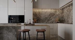 Venezia Stone Мрамор Tundra Blue Leather 20Mm