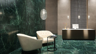 Venezia Stone Мрамор India Green Leather И Полировка Двусторонняя 20Mm