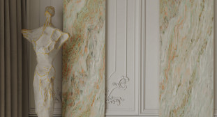 Venezia Stone Мрамор Green Pink Onyx 20Mm