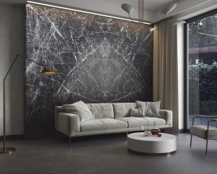 Venezia Stone Мрамор Nero Dorado 20Mm