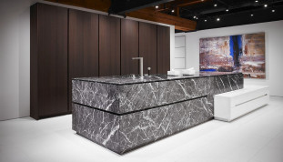 Venezia Stone Мрамор Grigio Carnico Leather 20Mm