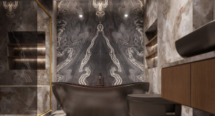 Venezia Stone Мрамор Charming Black 20Mm