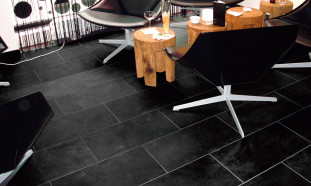 Venezia Stone Сланец Brazil Pure Black Natural Cut 600X300 12Mm