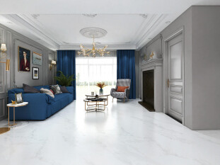 Basconi Home White Marble BHW-0040 White Marble 600x1200x8 full body soft polished (gold)