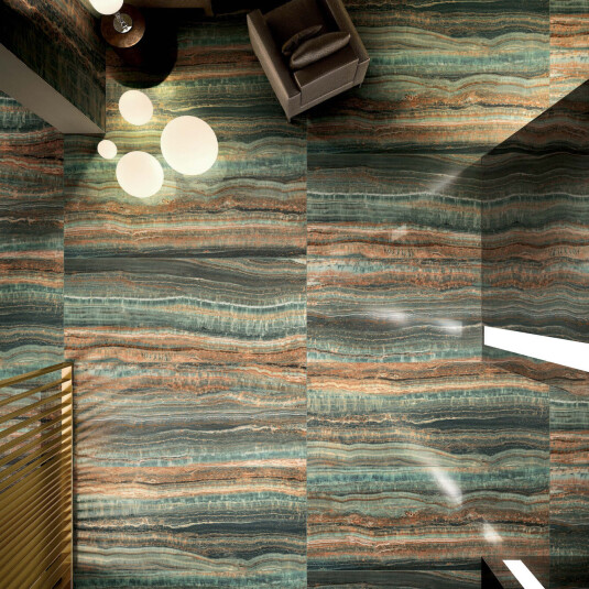 Rex Ceramiche Eccentric luxe Smoky Bl Glo 120x280