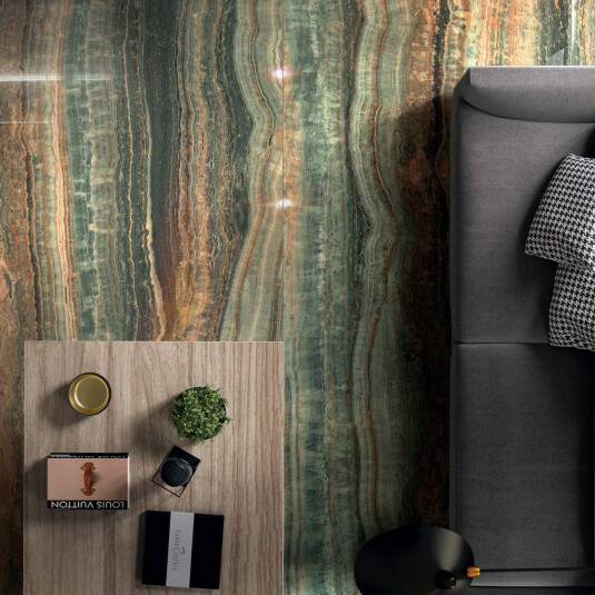 Rex Ceramiche Eccentric luxe Smoky Bl Glo 120x280