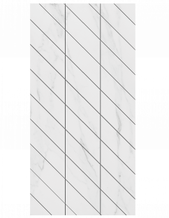 Ametis Supreme под мрамор  Фальшмозаика SM01 Corner 29,8x59,8x10 полированная. (левый) белая