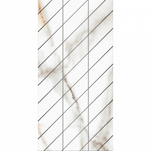 Ametis Supreme Фальшмозаика SM03 Corner 29,8x59,8x10 матовая (правый) белая