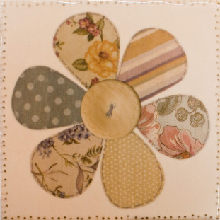Mainzu Tissu Damas Patch Tissu Patch 1 15x15