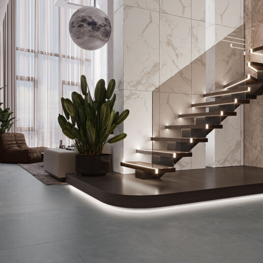 Buono Ceramica Marble Marble Aquarelle Ivory Glossy 60*120